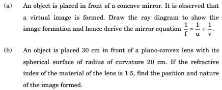 An object is placed in front of a concave mirror. It is observed that 